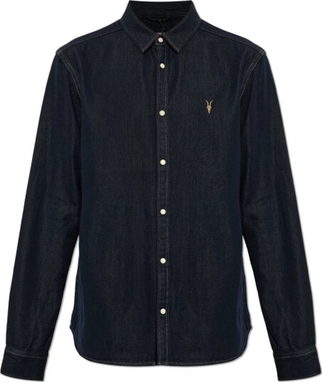 AllSaints, Herre, Skjorter, Blå, M,
