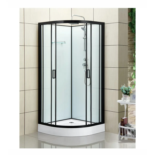 Bathlife Kyffe Dusjkabinett 90x90 cm, Sort Matt/Klart Glass Bathlife Kyffe Dusjkabinett 90x90 cm, Sort Matt/Klart Glass