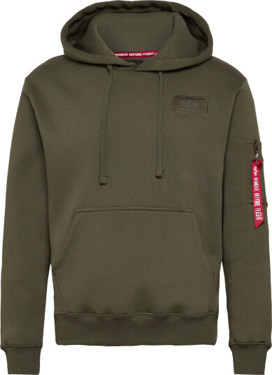 Alpha Industries Back Print Hoodie - Khaki green - S