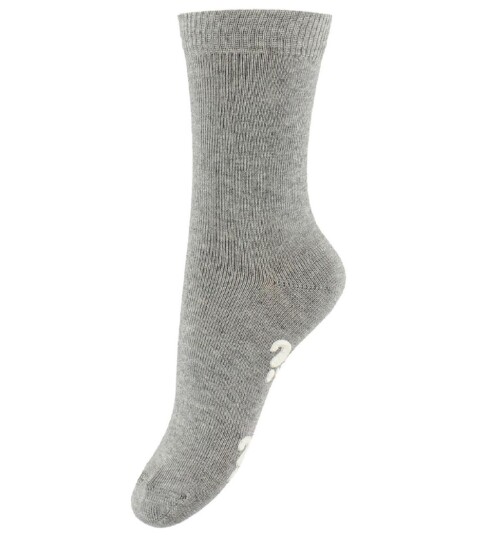 Fuzzies Sokker m. Anti Skli Grå Melert 27/30 Sokker 27 30