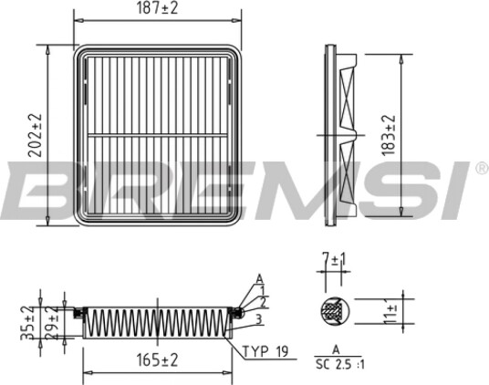 Luftfilter BREMSI FA1257 Luftfilter BREMSI FA1257