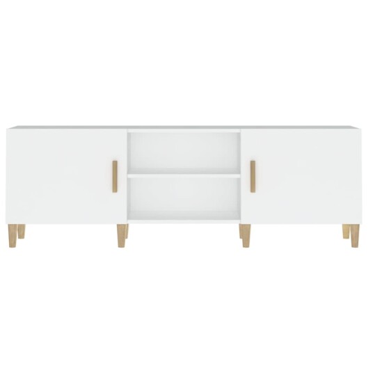 vidaXL TV-benk hvit 150x30x50 cm konstruert tre vidaXL TV-benk hvit 150x30x50 cm konstruert tre