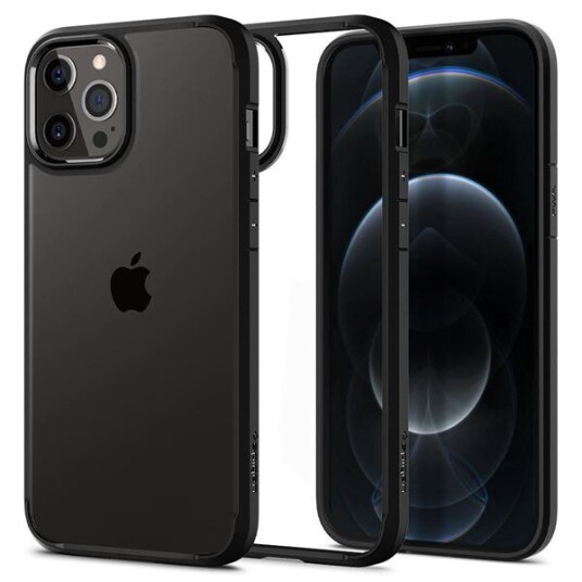 Spigen Ultra Hybrid iPhone 12/12 Pro Mobildeksel - Gjennomsiktig og Sort