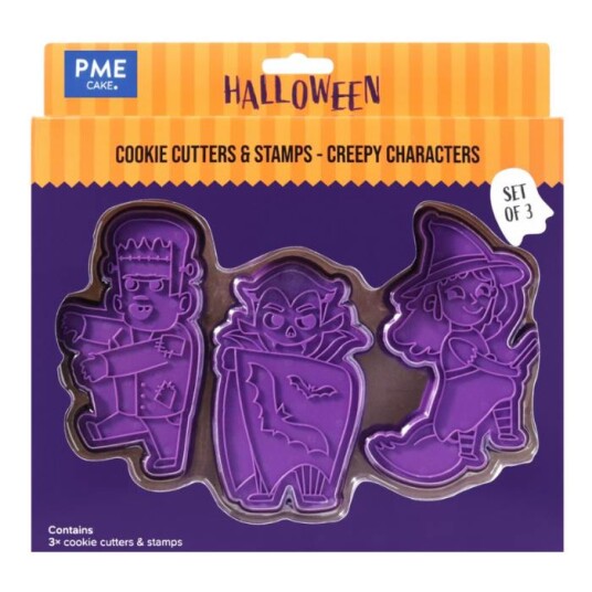 Pme Utstikker M/ Embosser  Creepy Characters Sett/6 