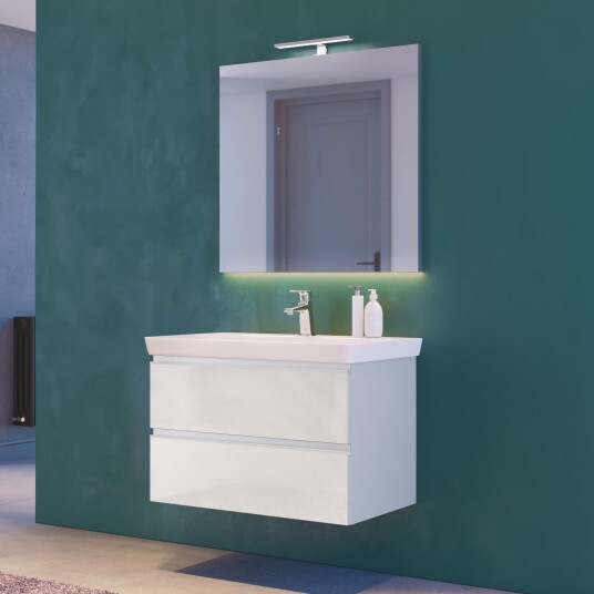 Arrow Victoria Speil 80 cm med belysning Hvit Baderom