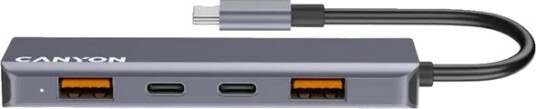 Canyon Ds-18 Usb-C-Hub – 5 Porter 1X Usb-C 5V Dc-Lading 2X Usb-C 10Gbps 2X Usb 3.2 – Kompakt Canyon Ds-18 Usb-C-Hub – 5 Porter 1X Usb-C 5V Dc-Lading 2X Usb-C 10Gbps 2X Usb 3.2 – Kompakt