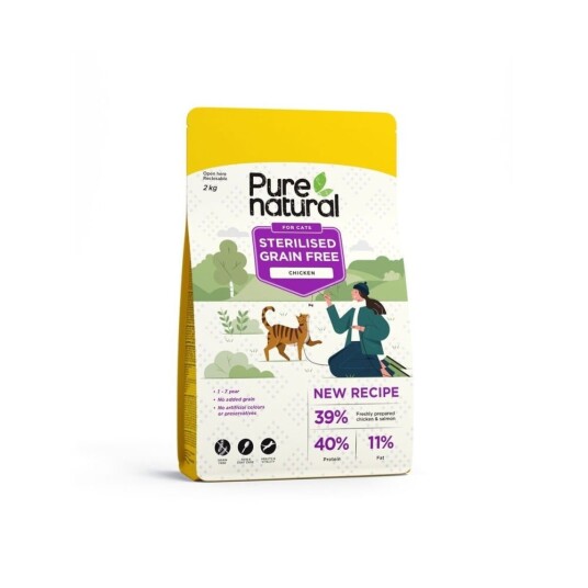 Purenatural Cat Sterilised Grain Free Chicken 2 kg 