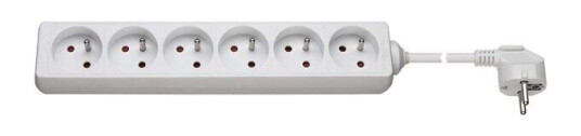 Pro Power Socket x6 - Wh - 1.5m Pro Power Socket x6 - Wh - 1.5m