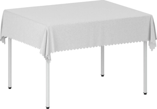 vidaXL Bordduk 5 stk. Rektangulær Hvit 140 x 180 cm