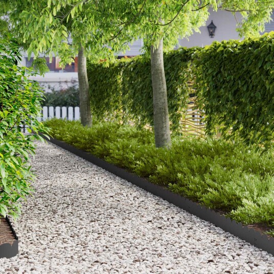 vidaXL Gjerdekant 50 pcs 103 x 15 cm Stål Svart