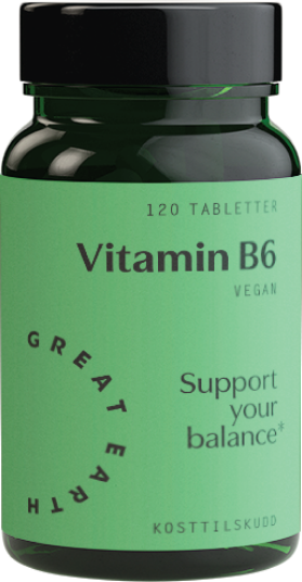 Great Earth Vitamin B6 tabletter 120 stk. Great Earth Vitamin B6 tabletter 120 stk.
