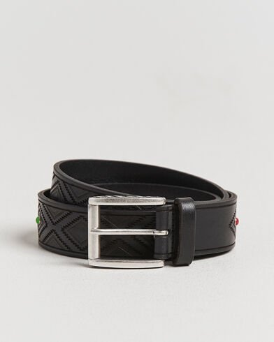 Anderson's Diamond Pattern Western 3,5cm Belt Black