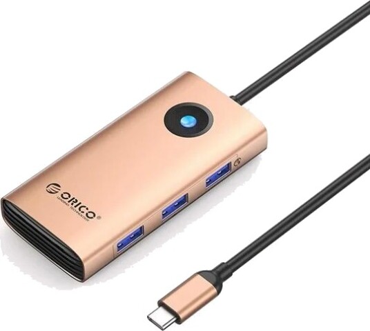 ORICO PW11 6-i-1 USB-C 3x USB-A 3.0 USB-C 3.0 HDMI 4K PD 100 W roségull PW11-6P-RG-EP