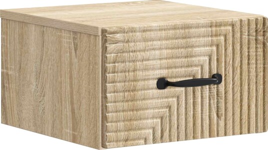  Vegghengt Nattbord Sonoma eik 34,5 x 33 x 20 cm Konstruert tre