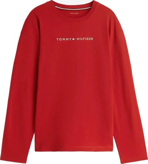Tommy Hilfiger Ls Tee Cont. Logo MEDIUM RED S