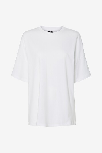 pieces - Topp pcAuna SS Oversize Tee D2d Jrs Fsy - Hvit