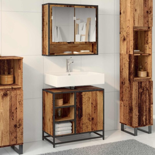  Baderomsvaskeskap Gammelt tre 65 x 33 x 60 cm Konstruert tre