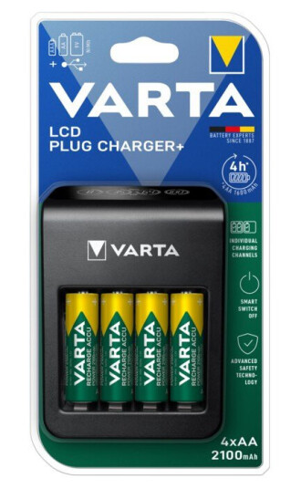 Varta LCD Plug Charger+ Batterilader