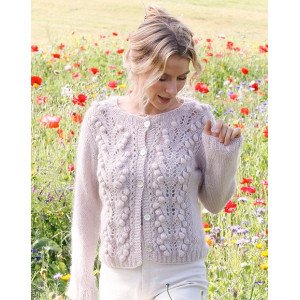 Tree of Life by DROPS Design Cardigan Strikkeoppskrift str. S XXXL Small