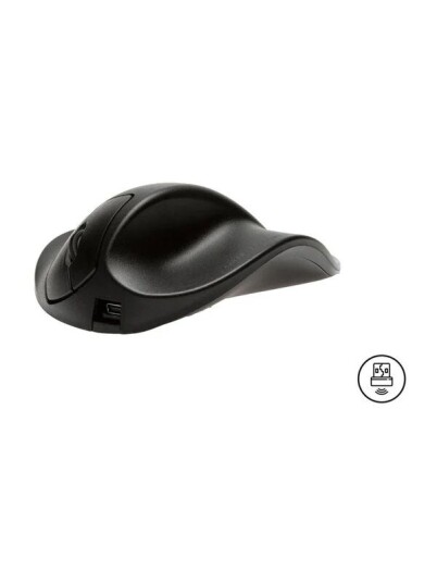 Bakker Elkhuizen BakkerElkhuizen HandShoeMouse Large Mus Optisk 3 knapper Svart