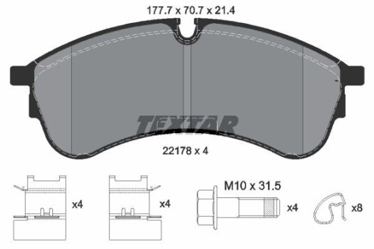 Bremseklosser TEXTAR 2217801 Bremseklosser TEXTAR 2217801