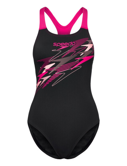 Speedo Medley Logo Medalist One Piece   Black   36