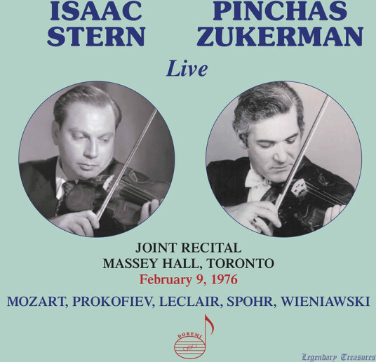 Isaac Stern Pinchas Zukerman Live : Joint Recital Massey Hall Toronto Feb 9 1976 CD