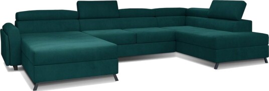 Seksjon Eltap Josette 360x200x92 cm Mat Velvet 75 Grønn Høyre