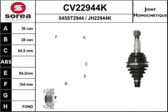 Drivledd EAI CV22944K