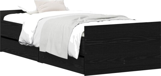 vidaXL Sengestamme Svart eik 90 x 200 cm Konstruert tre