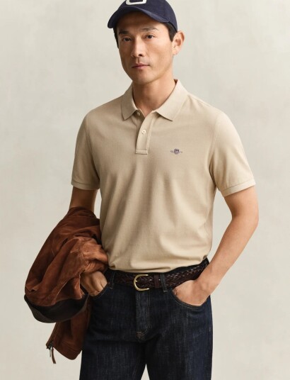 Gant Classic Regular Polo Shirt Beige XL