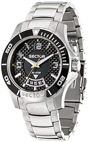 Sector Herreklokke R3253577002 Sort/Stål Ø45 mm