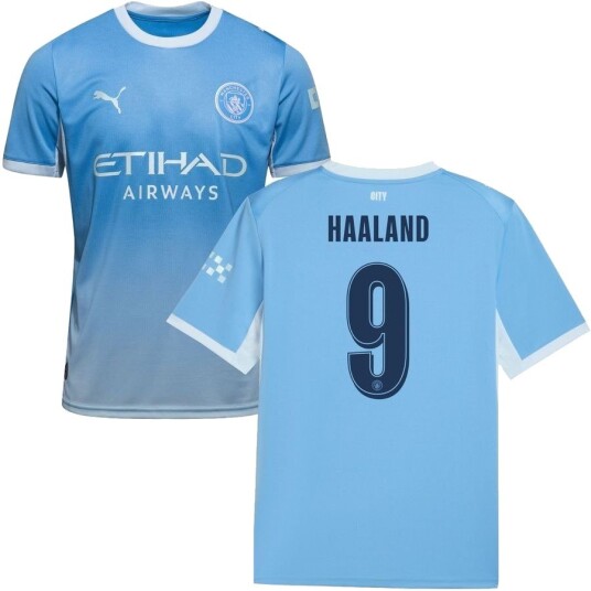 Manchester City Hjemmedrakt 2026/27 Champions League Barn Haaland 9 PUMA størrelse 116 cm