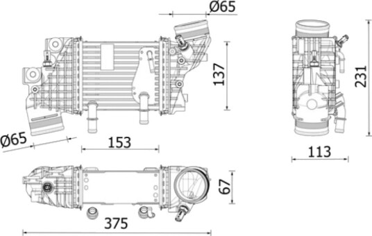 Intercooler MAHLE CI 663 000P Intercooler MAHLE CI 663 000P