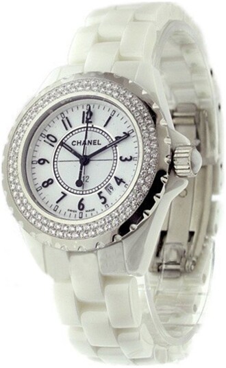Chanel Dameklokke H0967 J12 Hvit/Keramik Ø33 mm