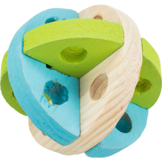 Lek- Og Snackball I Tre Som Kan Fylles For Gnagere Mix 8 cm