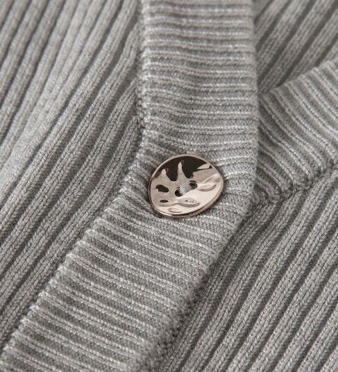 Name It Cardigan NkfLarenlise Strikk Light Grey Melange Name It 7 8 år (122 128) Cardigan Grå Gull