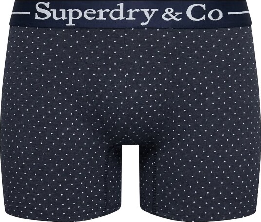 Superdry Sdry & Co Boxer Triple Pack BLUE POLKA/STRIPE L