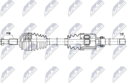 NTY NPW CT 179 Drivaksel NTY NPW CT 179 Drivaksel