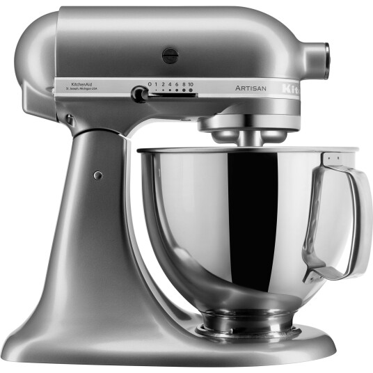 KitchenAid Artisan Kjøkkenmaskin 4,8L 300W med Tilbehør - Kontursølv 5KSM175PSECU