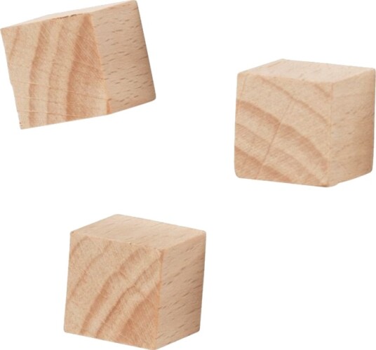 Whiteboard Magnet. Ikke Super Stærk. Cube Wood. Træ 3 Stk.