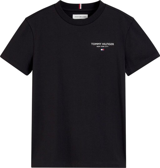 Tommy Hilfiger Essential Logo Tee Ss Black 152 Tommy Hilfiger Essential Logo Tee Ss Black 152