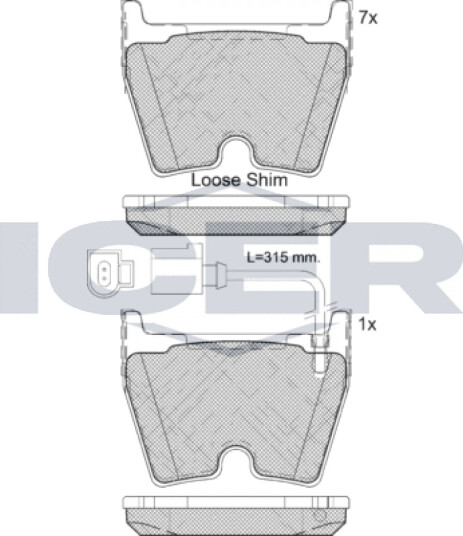 Bremseklosser sett ICER 182113-203