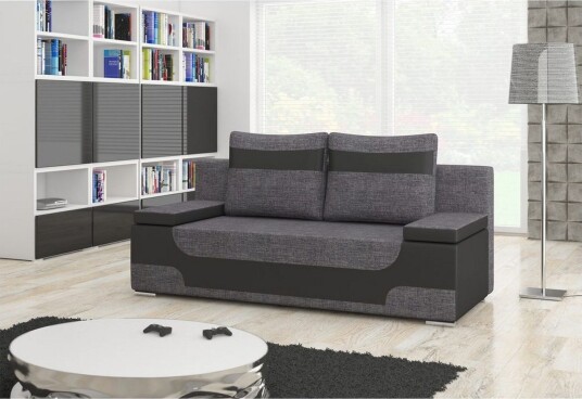 Sofa Eltap Area 200x90x92 cm Sawana 05 Soft 11 Svart