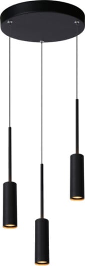 Lucide Tubule Pendellampe Ø 26 cm 3x7W 2700K Sort Lucide Tubule Pendellampe Ø 26 cm 3x7W 2700K Sort