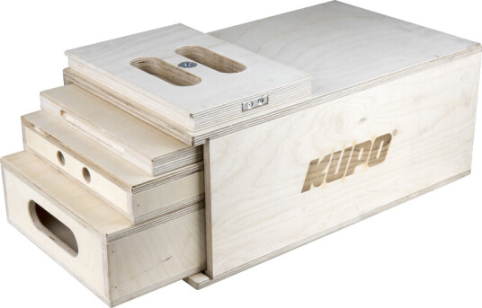 Kupo AB-41K 4-1 Nesting Apple Box Set Pancake, Quarter, Half&Full Apple Box
