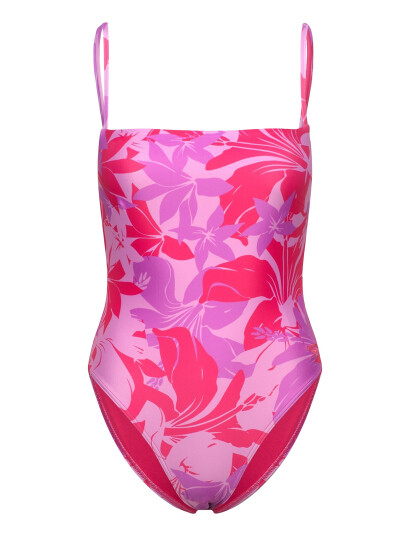 Speedo Womens Printed Adjustable Thinstrap 1 Piece - Pink - 36