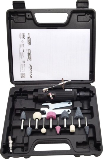 AWTools Pneumatisk Rettsliper AW10303 Med Tilbehør, 6,3 bar, 114 l/Min AWTools Pneumatisk Rettsliper AW10303 Med Tilbehør, 6,3 bar, 114 l/Min