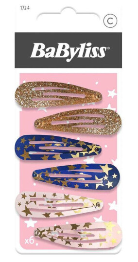 BaByliss Accessories Party Hair Clips for Kids 6pcs