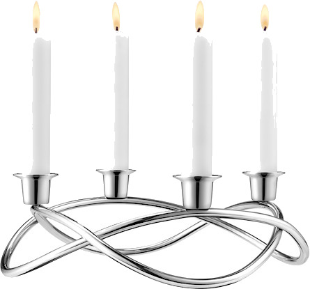 Georg Jensen Season Lysestake i Rustfritt Stål - 26 cm Sølv